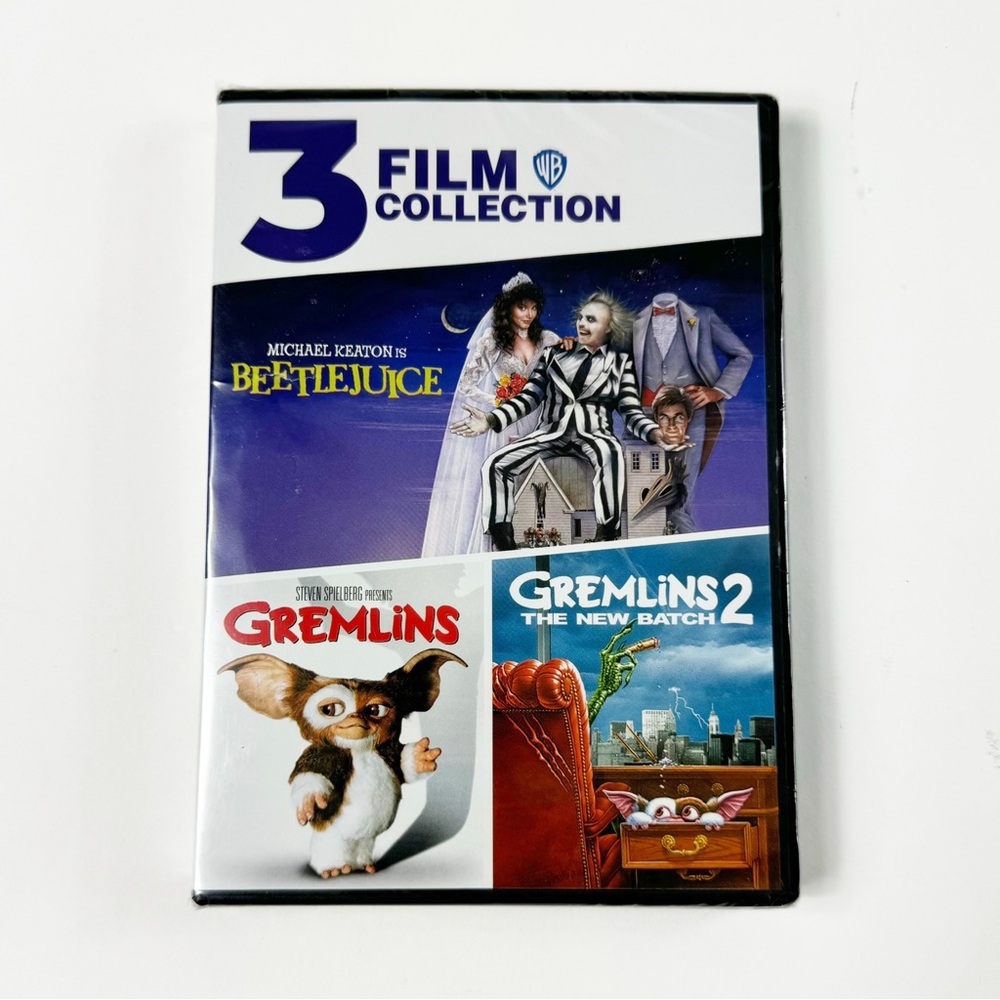 ⭐️ 164. Beetlejuice + Gremlins 1 & 2 DVD Set 3-Film Collection Horror Comedy NWT - Picture 3 of 5